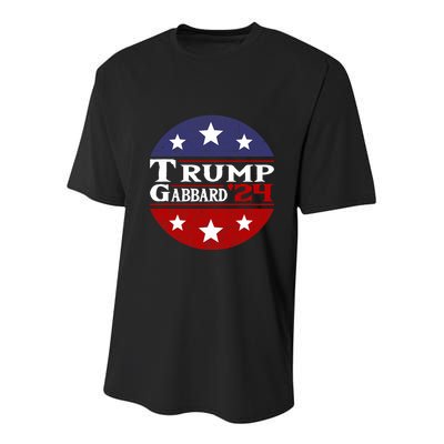 Donald Trump Tulsi Gabbard 2024 Conservative Us Flag Youth Performance Sprint T-Shirt