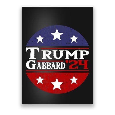 Donald Trump Tulsi Gabbard 2024 Conservative Us Flag Poster