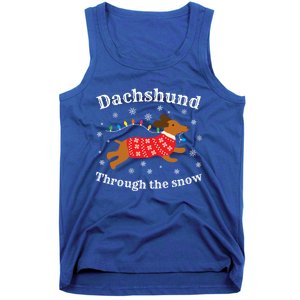 Dachshund Through The Snow Funny Gift Tank Top