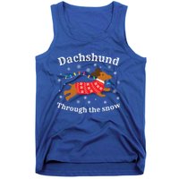 Dachshund Through The Snow Funny Gift Tank Top