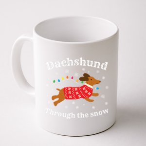 Dachshund Through The Snow Funny Gift Coffee Mug