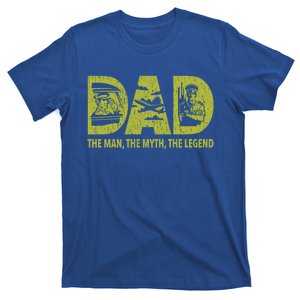 Dad The The Myth The Legend Funny Pilot Aviation Outfit Gift T-Shirt