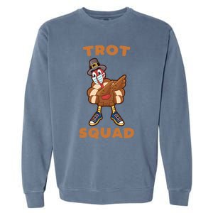 Dabbing Turkey Trot Squad Mask Funny Thanksgiving 2020 Gift Garment-Dyed Sweatshirt