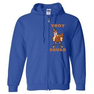 Dabbing Turkey Trot Squad Mask Funny Thanksgiving 2020 Gift Full Zip Hoodie