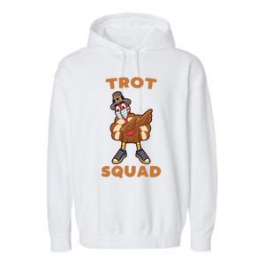 Dabbing Turkey Trot Squad Mask Funny Thanksgiving 2020 Gift Garment-Dyed Fleece Hoodie