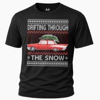 Drifting Through The Snow Ugly Christmas Sweater Cooling Performance Crew T-Shirt