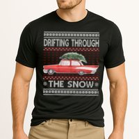 Drifting Through The Snow Ugly Christmas Sweater Cooling Performance Crew T-Shirt