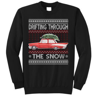 Drifting Through The Snow Ugly Christmas Sweater Sweatshirt