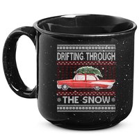 Drifting Through The Snow Ugly Christmas Sweater 15oz Campfire Ceramic Mug