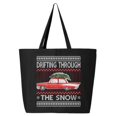 Drifting Through The Snow Ugly Christmas Sweater 25L Jumbo Tote
