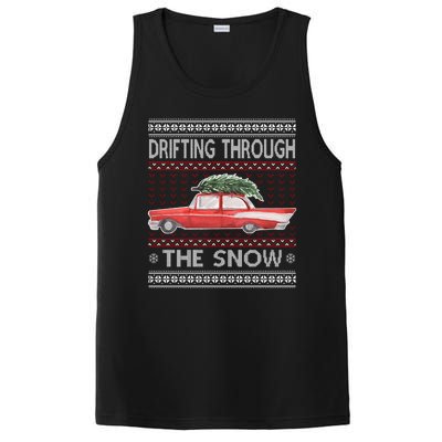 Drifting Through The Snow Ugly Christmas Sweater PosiCharge Competitor Tank