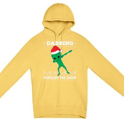 Dabbing Through The Snow Alien Santa Ugly Christmas Sweater Gift Premium Pullover Hoodie