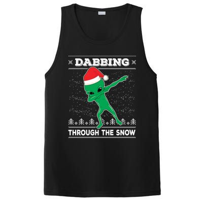 Dabbing Through The Snow Alien Santa Ugly Christmas Sweater Gift PosiCharge Competitor Tank