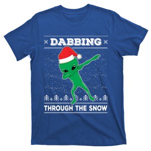 Dabbing Through The Snow Alien Santa Ugly Christmas Sweater Gift T-Shirt