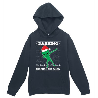 Dabbing Through The Snow Alien Santa Ugly Christmas Sweater Gift Urban Pullover Hoodie