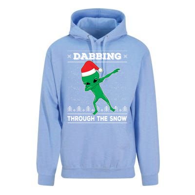 Dabbing Through The Snow Alien Santa Ugly Christmas Sweater Gift Unisex Surf Hoodie