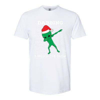 Dabbing Through The Snow Alien Santa Ugly Christmas Sweater Gift Softstyle CVC T-Shirt