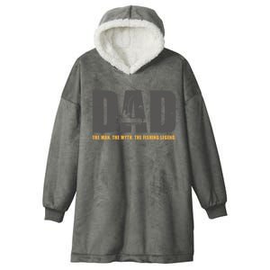 Dad The The Myth The Fishing Legend Funny Gift Hooded Wearable Blanket