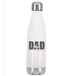 Dad The The Myth The Fishing Legend Funny Gift Stainless Steel Insulated Water Bottle