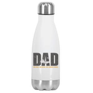 Dad The The Myth The Fishing Legend Funny Gift Stainless Steel Insulated Water Bottle