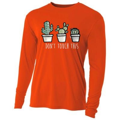 Don't Touch This Funny Cactus Cooling Performance Long Sleeve Crew