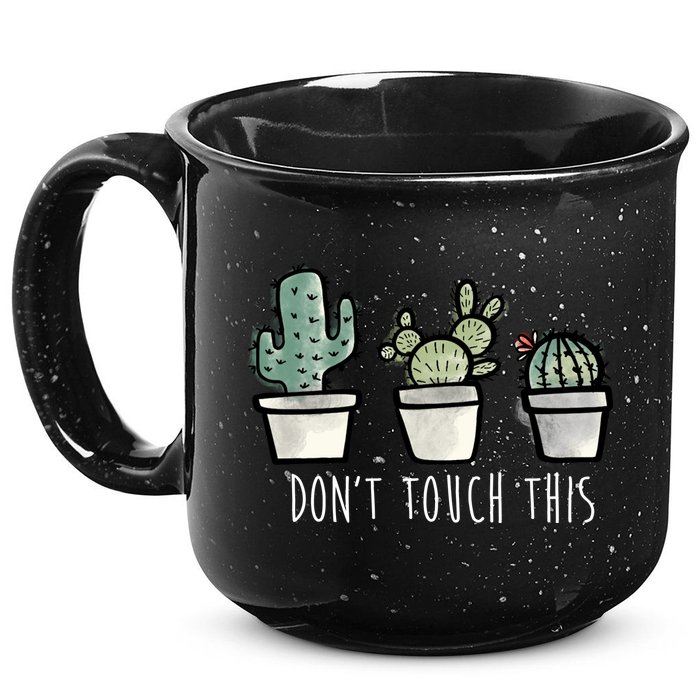 Don't Touch This Funny Cactus 15oz Campfire Ceramic Mug