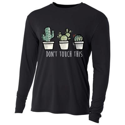 Don't Touch This Funny Cactus Cooling Performance Long Sleeve Crew