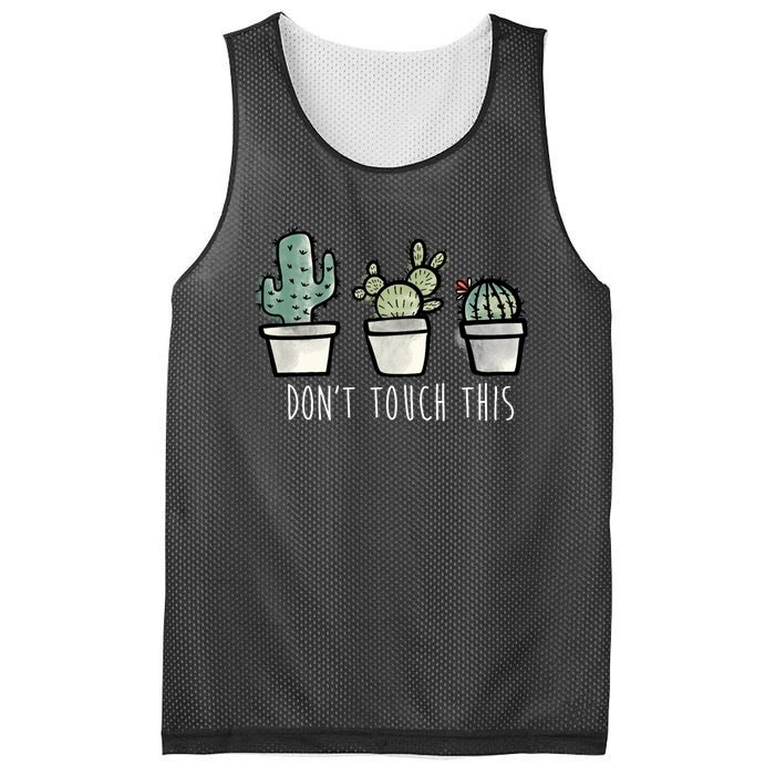 Don't Touch This Funny Cactus Mesh Reversible Basketball Jersey Tank