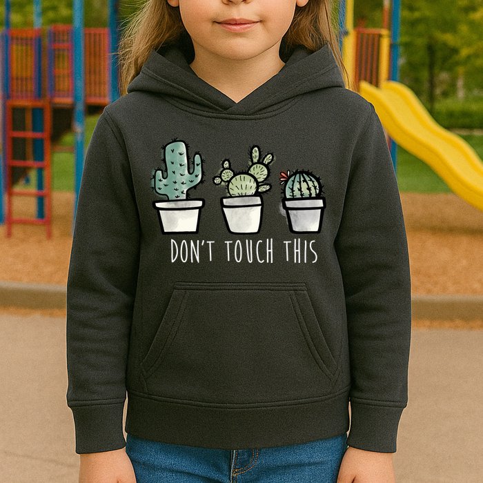 Don't Touch This Funny Cactus Kids Hoodie
