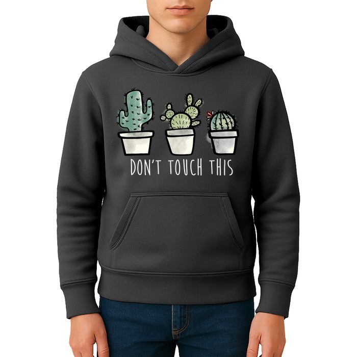 Don't Touch This Funny Cactus Kids Hoodie