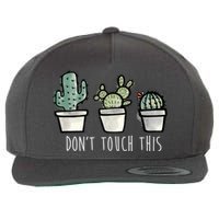 Don't Touch This Funny Cactus Wool Snapback Cap
