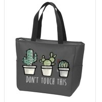 Don't Touch This Funny Cactus Zip Tote Bag