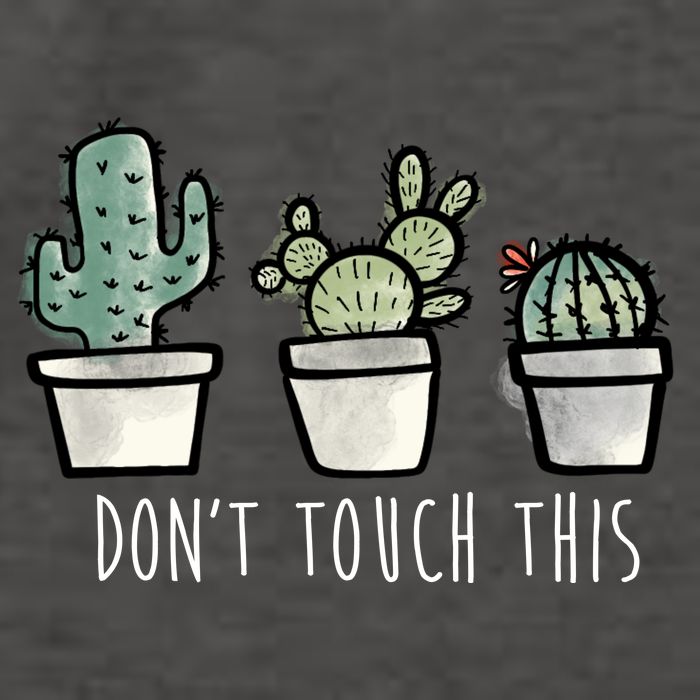 Don't Touch This Funny Cactus Vector Backpack