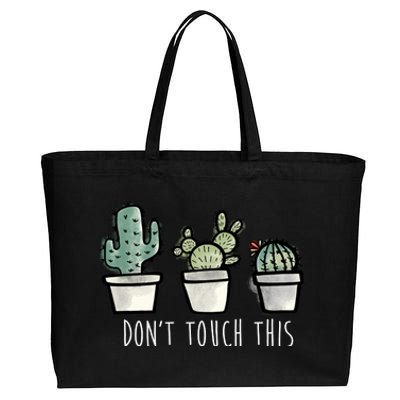 Don't Touch This Funny Cactus Cotton Canvas Jumbo Tote