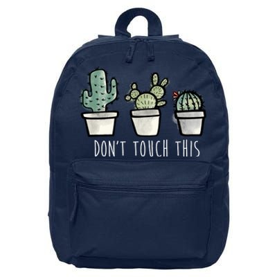 Don't Touch This Funny Cactus 16 in Basic Backpack