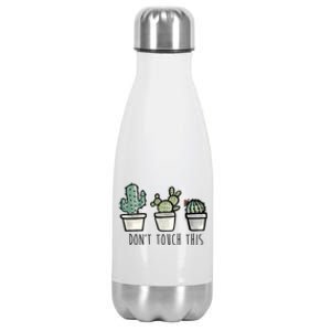 Don't Touch This Funny Cactus Stainless Steel Insulated Water Bottle