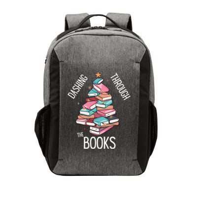 Dashing Through The Books Lover Christmas Tree Xmas Bookish Gift Vector Backpack