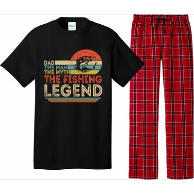 Dad The The Myth The Fishing Legend Cool Gift Pajama Set