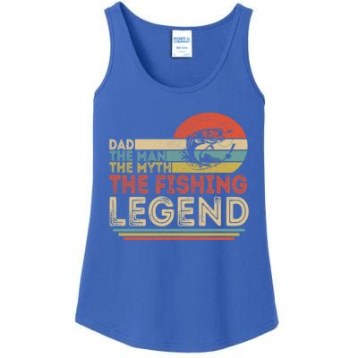 Dad The The Myth The Fishing Legend Cool Gift Ladies Essential Tank