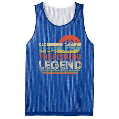 Dad The The Myth The Fishing Legend Cool Gift Mesh Reversible Basketball Jersey Tank