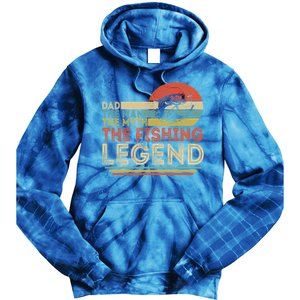 Dad The The Myth The Fishing Legend Cool Gift Tie Dye Hoodie