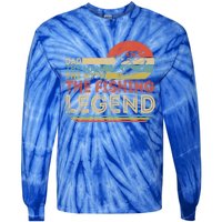 Dad The The Myth The Fishing Legend Cool Gift Tie-Dye Long Sleeve Shirt