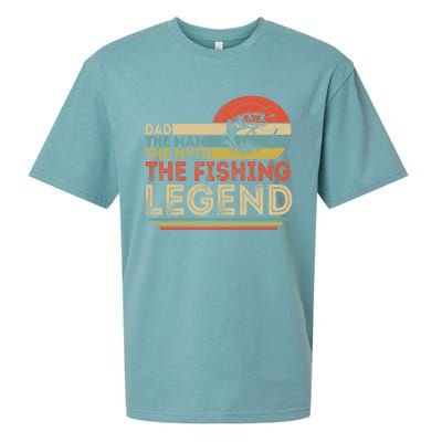 Dad The The Myth The Fishing Legend Cool Gift Sueded Cloud Jersey T-Shirt