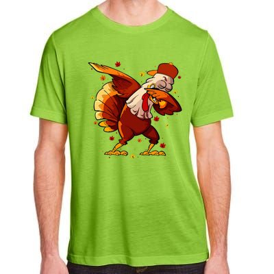 Dabbing Turkey Thanksgiving Day Pilgrim Funny Dab Adult ChromaSoft Performance T-Shirt