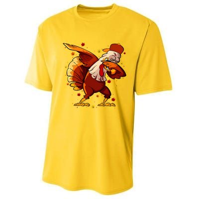 Dabbing Turkey Thanksgiving Day Pilgrim Funny Dab Performance Sprint T-Shirt