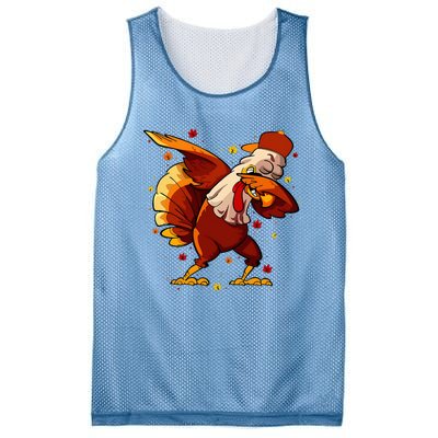 Dabbing Turkey Thanksgiving Day Pilgrim Funny Dab Mesh Reversible Basketball Jersey Tank