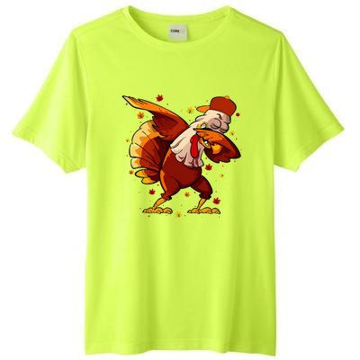 Dabbing Turkey Thanksgiving Day Pilgrim Funny Dab Tall Fusion ChromaSoft Performance T-Shirt