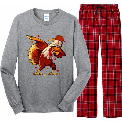 Dabbing Turkey Thanksgiving Day Pilgrim Funny Dab Long Sleeve Pajama Set