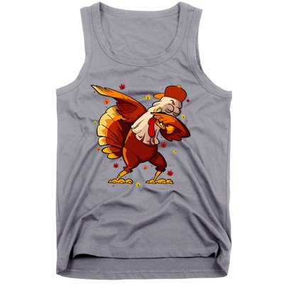 Dabbing Turkey Thanksgiving Day Pilgrim Funny Dab Tank Top