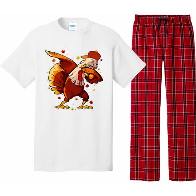 Dabbing Turkey Thanksgiving Day Pilgrim Funny Dab Pajama Set